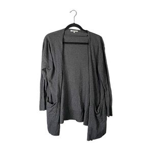Madewell Boho Preppy Business Casual Grey Knit Cardigan Sweater Size Small